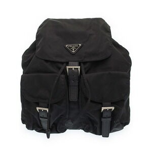 PRADA Two Pocket Tessuto Backpack Rucksack Daybag Black